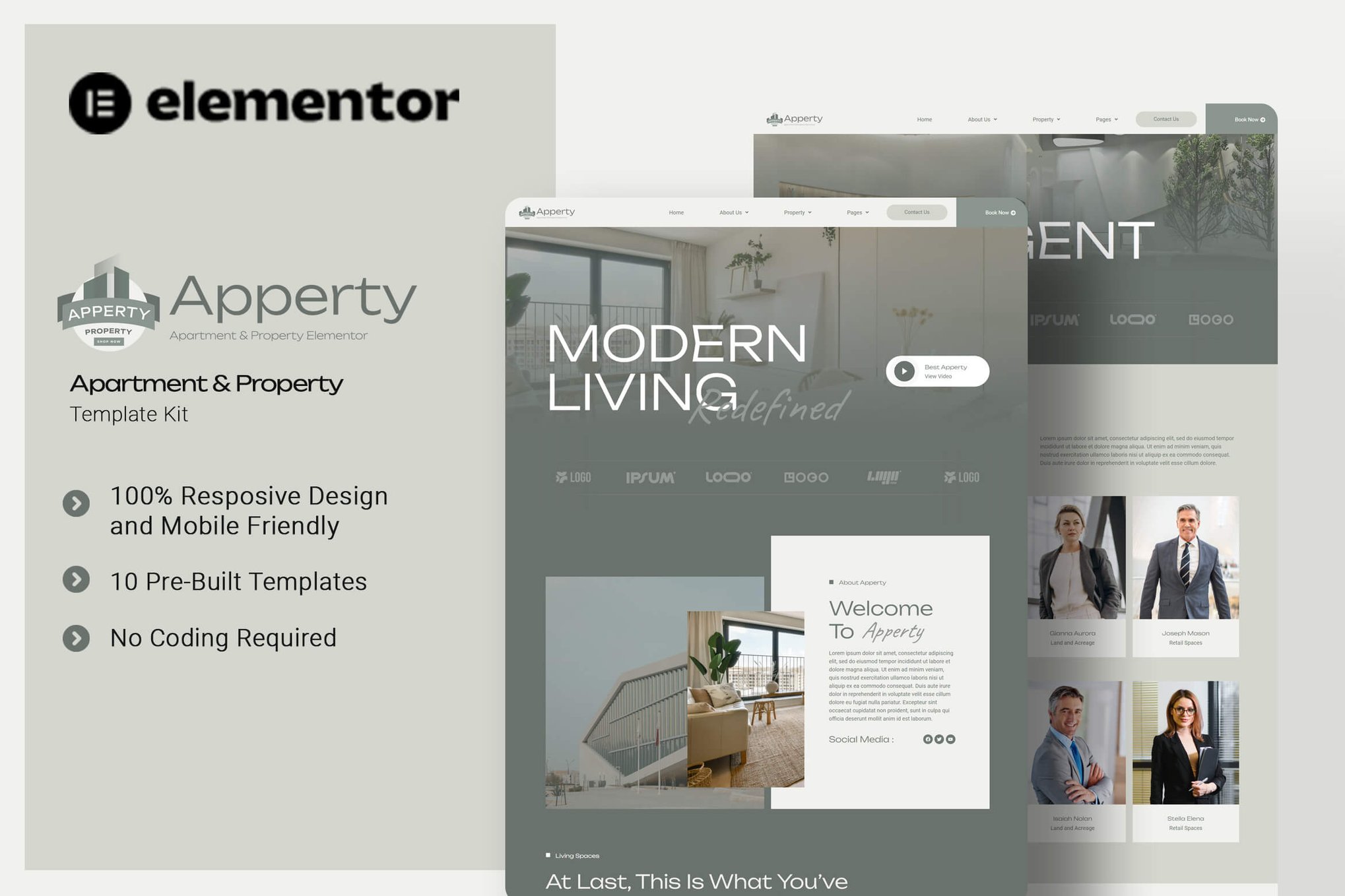 Apperty- Appartment and Property Elementor Template Kit