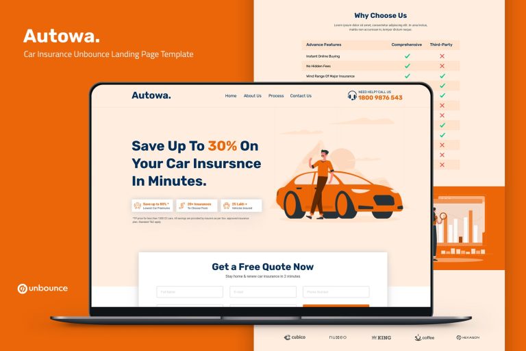 Autowa — Car Insurance Unbounce Landing Page