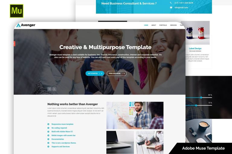 Avenger – Responsive Corporate & Multipurpose