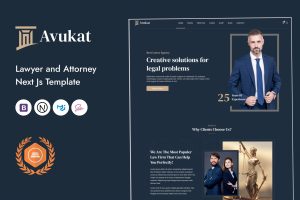 Avukat – Lawyer and Attorney Next Js Template
