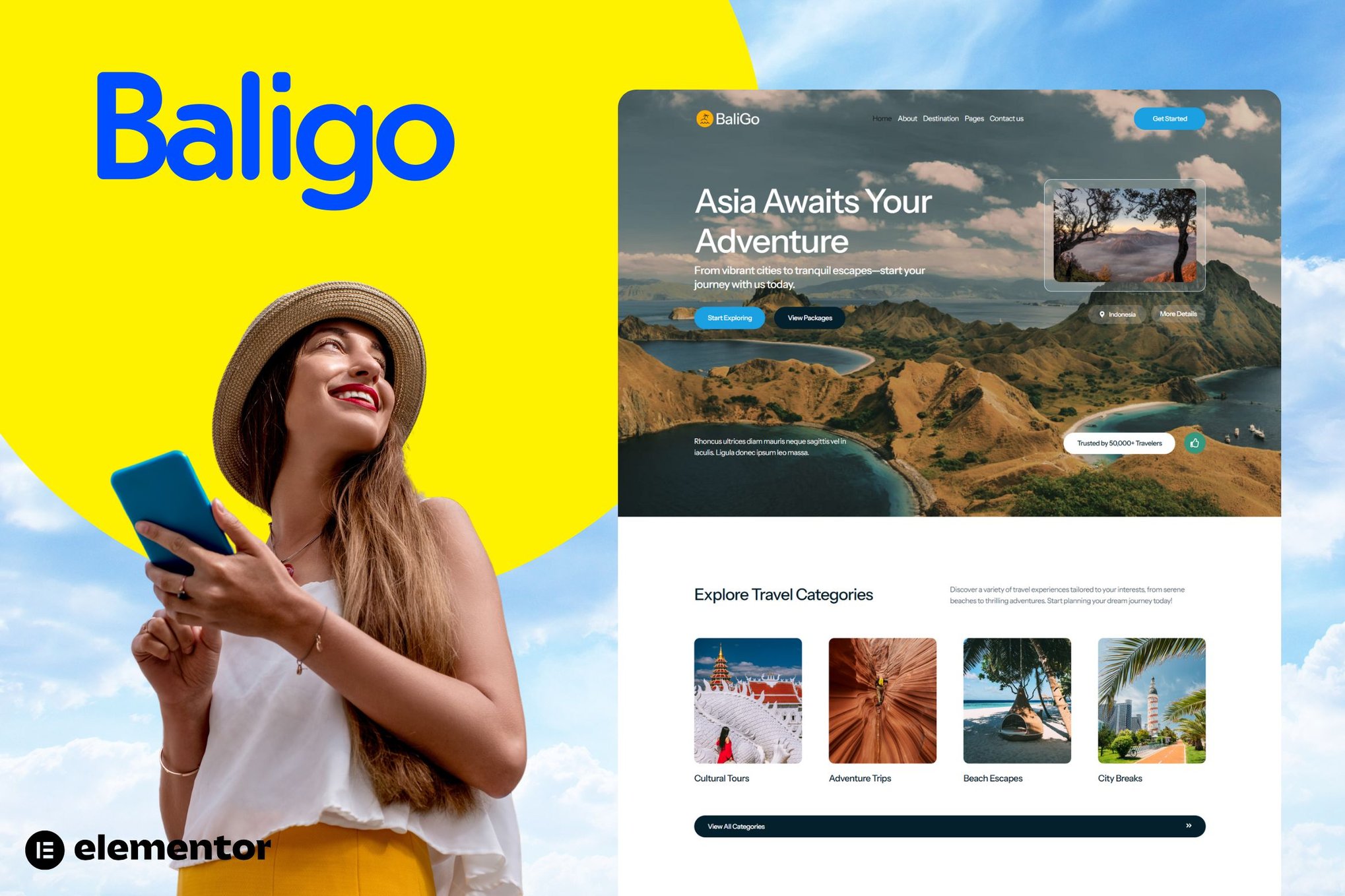 Baligo- Asian Travel Agency Elementor Kit Template
