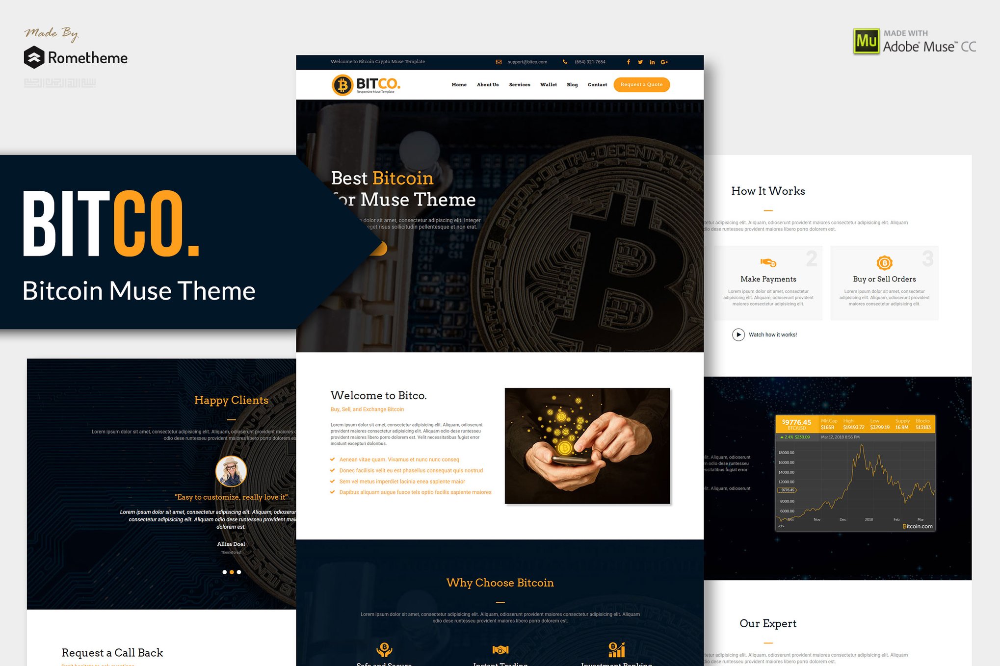 Bitco - Bitcoin, Cryptocurrency Muse Template