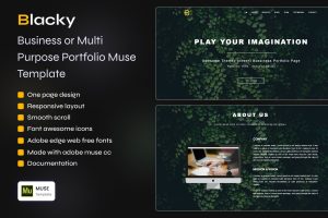 BLACKY – Business or Multi Purpose Portfolio Muse