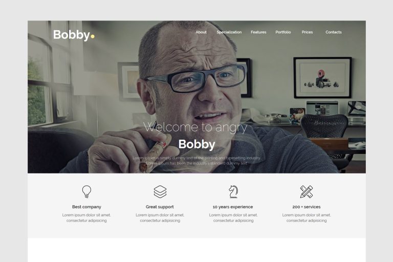Bobby – Creative Service Unbounce Landing Page