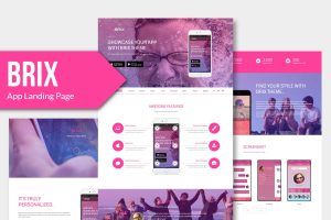 BRIX – Mobile App landing page HTML Template RS