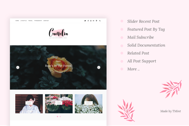 Camelia – Responsive Blogging Tumblr Theme