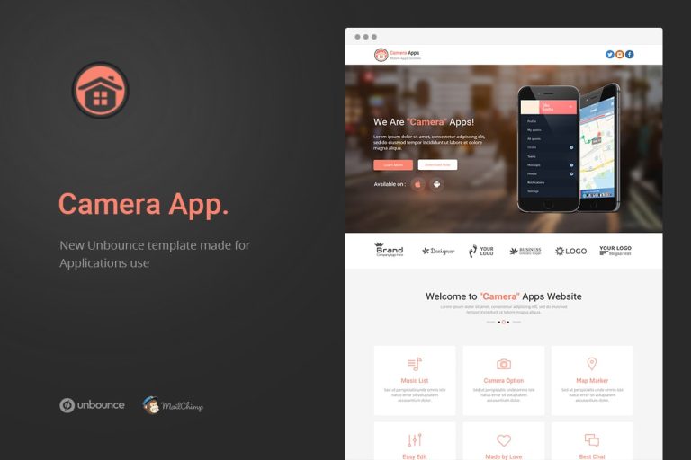 Camera Apps – Unbounce Landing Page