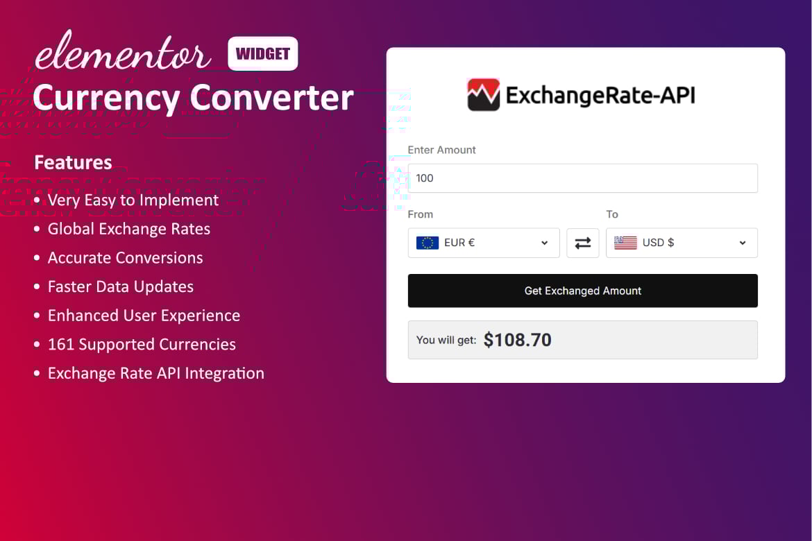 Currency Converter Widget for Elementor 1.1.0