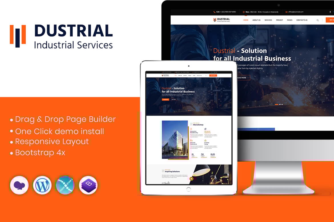 Dustrial - Factory and Industrial WordPress Theme 5.0.2