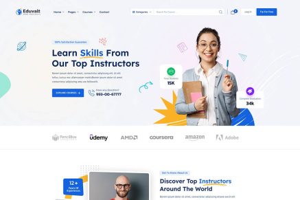 Eduvalt- Online Courses and Education WordPress Theme
