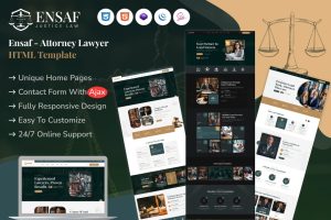 Ensaf – Attorney Lawyer HTML Template