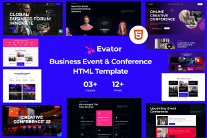 Evator – Event, Conference & Meetup HTML Template