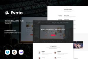 Evnto – Event & Conference Unbounce Landing Page