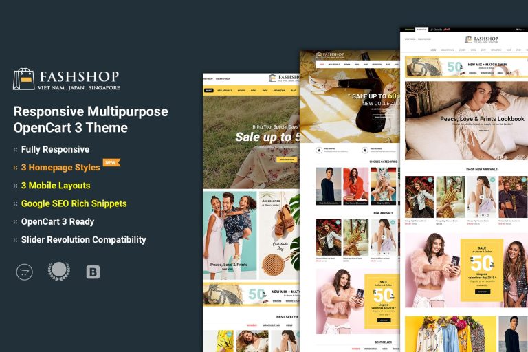 FashShop – Multipurpose OpenCart 3 Theme