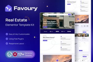 Favoury – Property Agency Elementor Template Kit