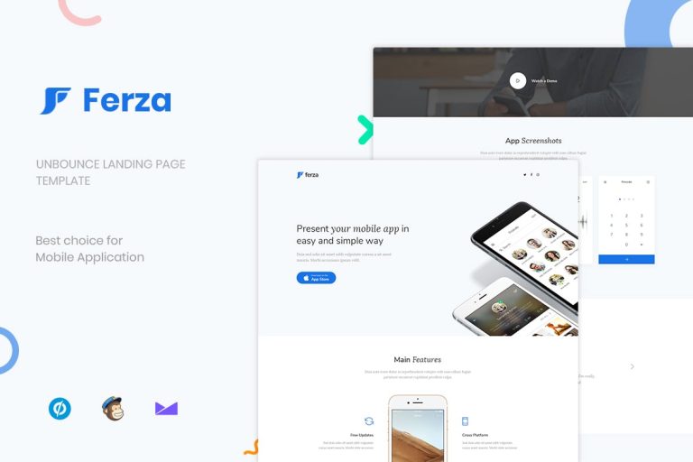 Ferza – Applications Unbounce Landing Page