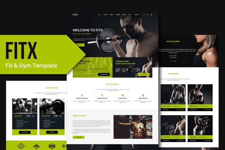 Fitx – Fitness & Gym Elementor Template Kit