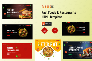Foodix – Fast Foods & Restaurants HTML + RTL Templ