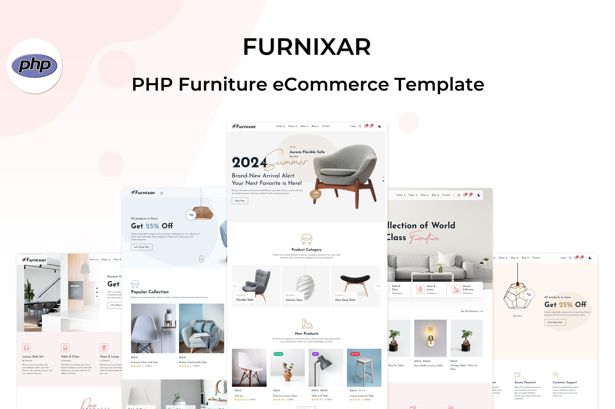 Furnixar - PHP Furniture eCommerce Template