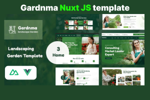 Gardnma – Gardening and Landscaping Nuxt JS Templa
