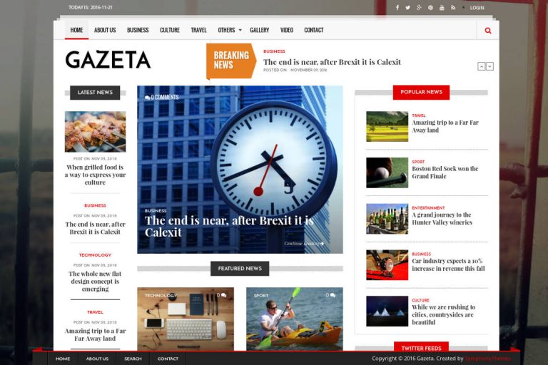 Gazeta – News & Magazine Drupal 8 Theme