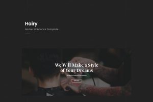 Hairy – Barber Unbounce Template