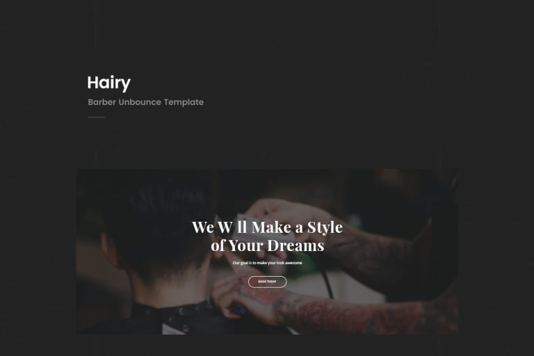 Hairy – Barber Unbounce Template