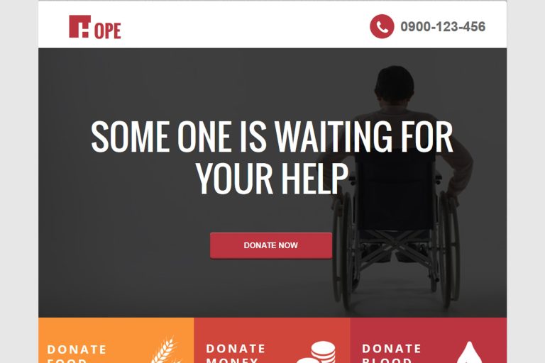 Hope – Non-Profit Elementor Template Kit