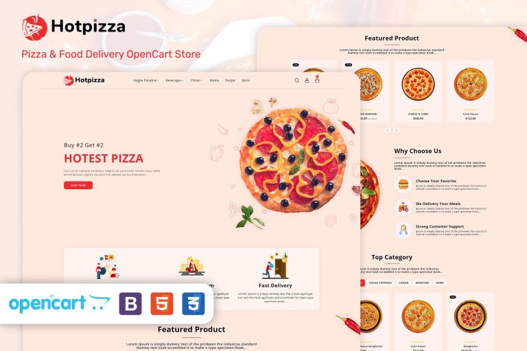 HotPizza – Pizza & Food Delivery Shopify Store