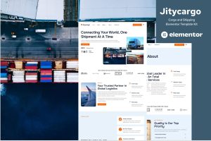 Jitycargo – Logistic Cargo & Transportation Elementor Pro Template Kit