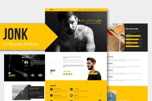 JONK – CV Resume Personal Muse Template