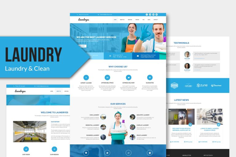 Laundryes – Laundry Business HTML Template
