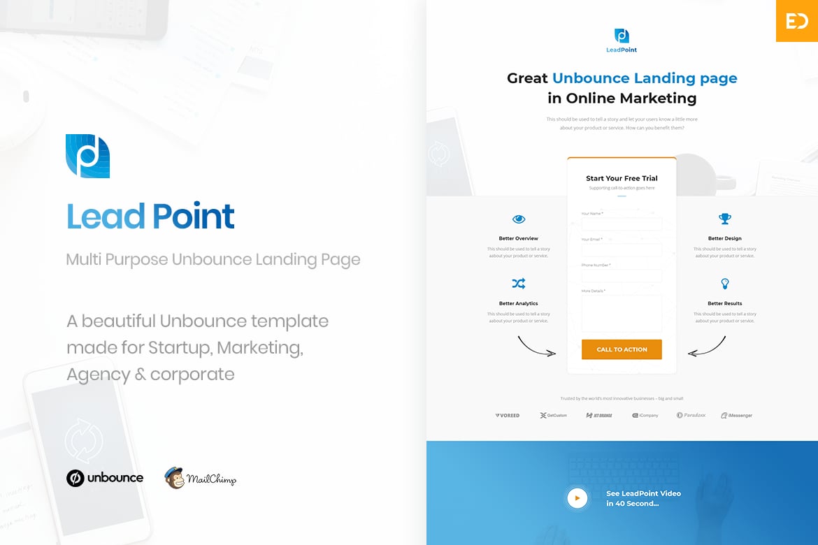 LeadPoint - Lead Generation Unbounce Landing Page