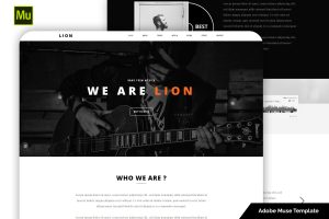 Lion – Music Adobe Muse template