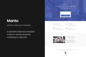 Manto – Services Unbounce Landing Page