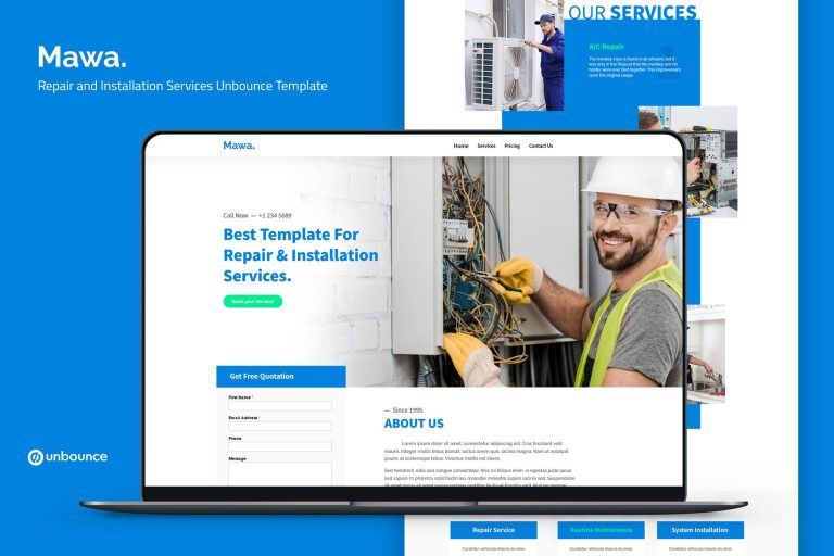 Mawa — Repair and Installation Unbounce Template
