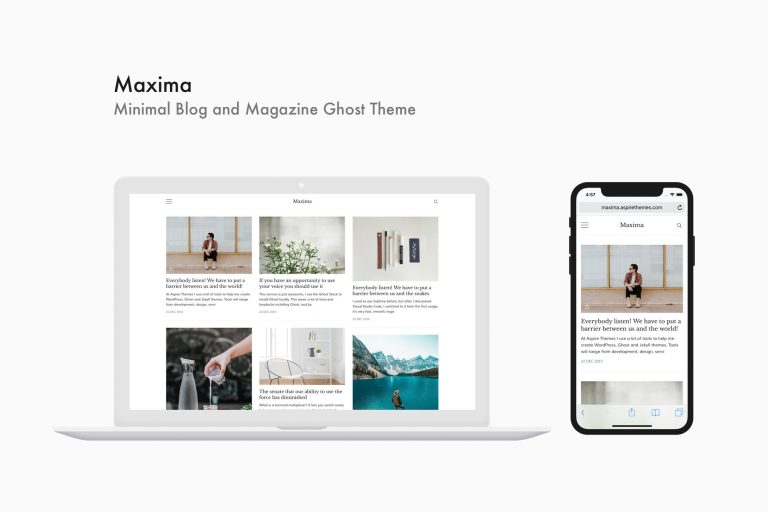 Maxima – Minimal Blog & Magazine WordPress Theme