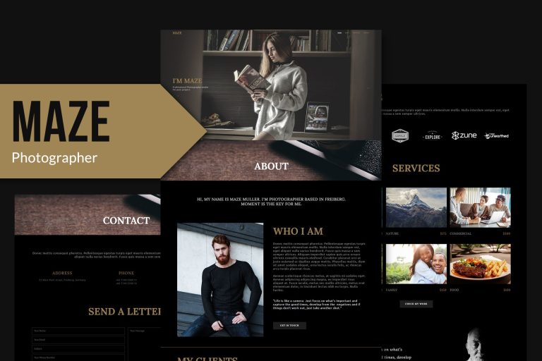 MAZE – Photography Portfolio HTML Template RS
