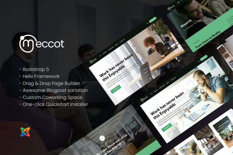 Meccot – Dynamic Coworking Space Joomla Templates