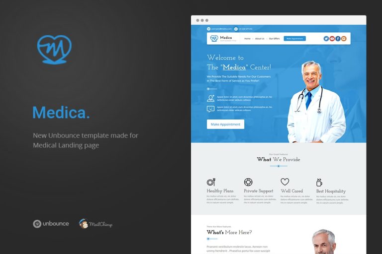 Medica – Unbounce Medical Landing Page