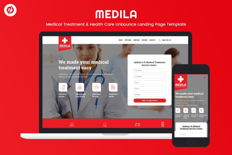 Medila – Medical & Health Care Unbounce Template