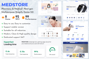 Medstore – Next-gen Multipurpose Shopify theme