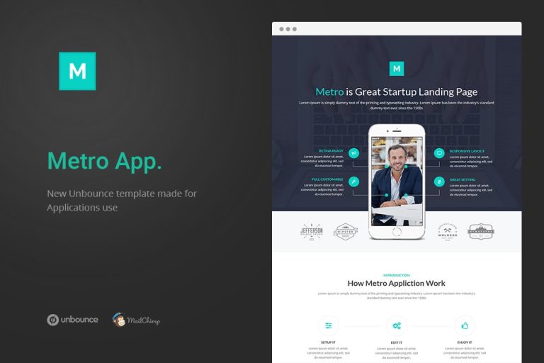 Metro App – Unbounce Landing Page