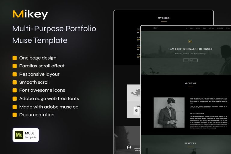 MIKEY – Multi-Purpose Portfolio Muse Template