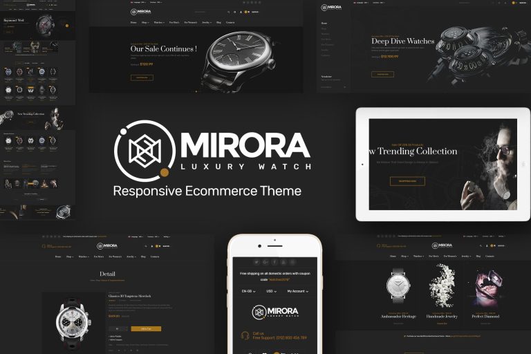 Mirora – Watch & Luxury Store Opencart Theme