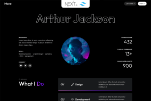 Mone – Tailwind NextJS Personal Portfolio Template
