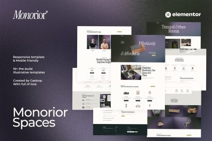 Monorior Space- Gradient Interior Elementor Template Kit