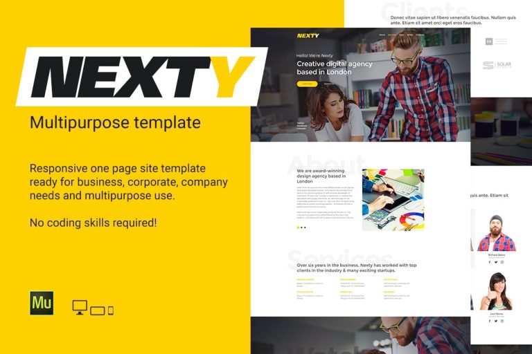 Nexty – Multipurpose Portfolio / Agency Template