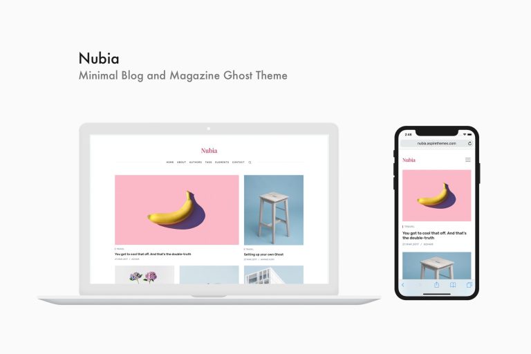 Nubia – Minimal Blog and Magazine Ghost Theme