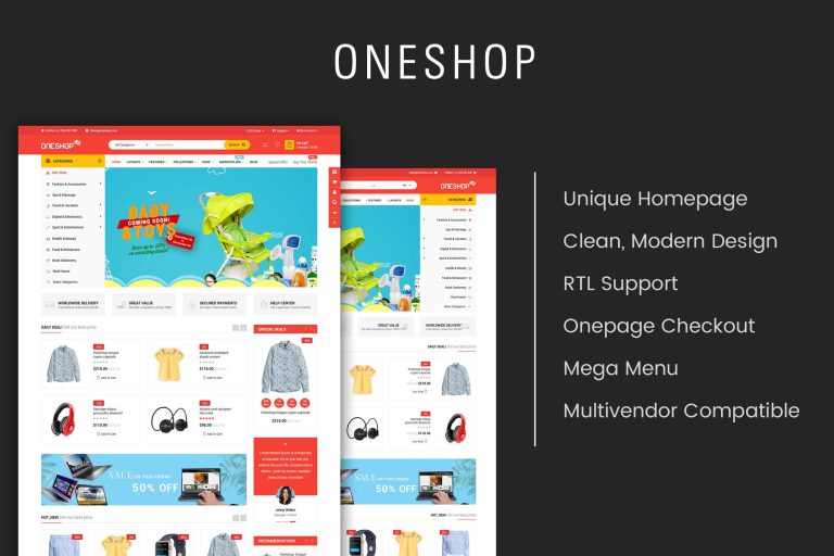 OneShop – Multipurpose Responsive OpenCart 3 Theme